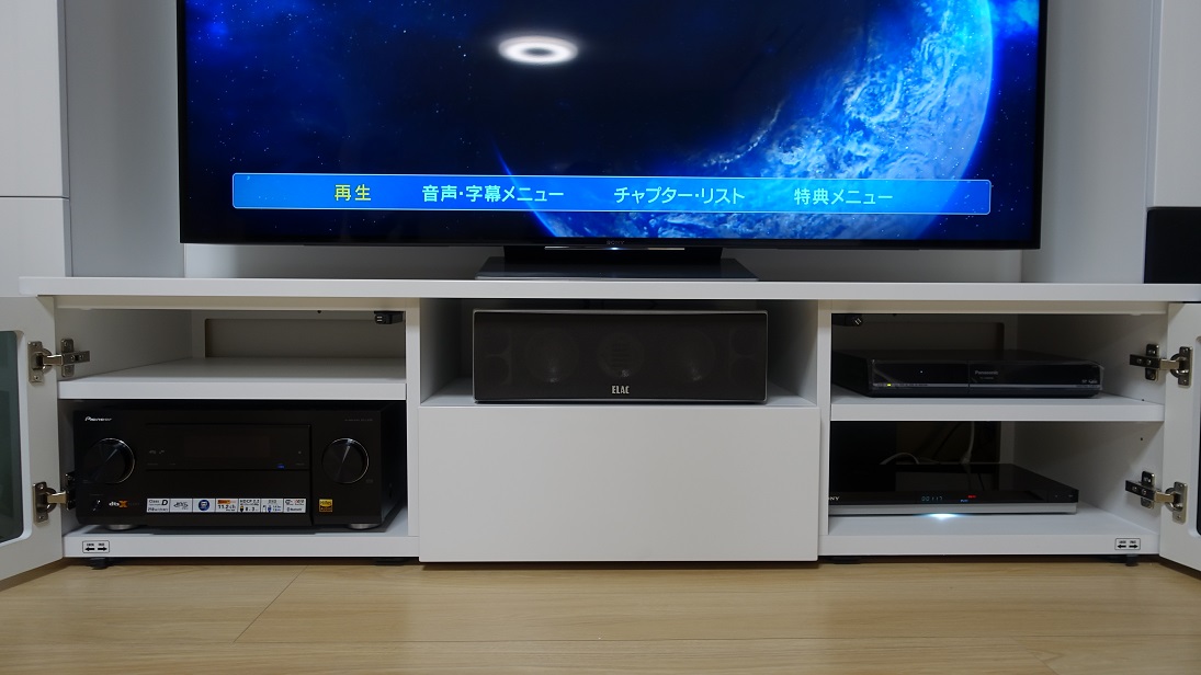 新築リビングにSONY 4Kテレビ KJ-65X9300D ＋6.1.2サラウンドシステム 
